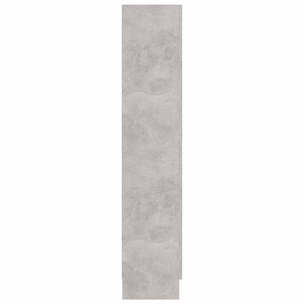 Armoire à vitrine Gris béton 82,5x30,5x150 cm Bois d'ingénierie - XIOS