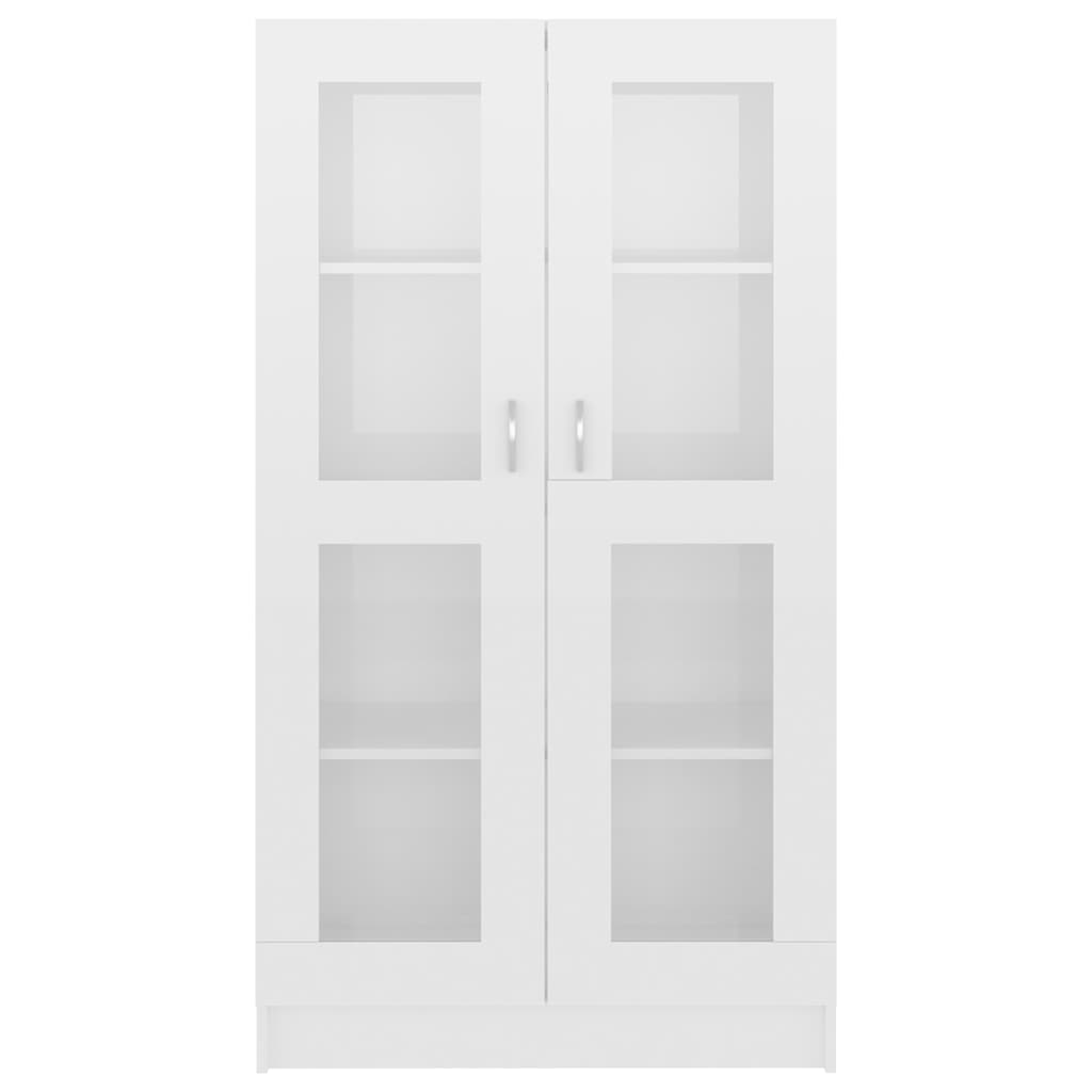 Armoire vitrine Blanc brillant 82,5x30,5x150 cm Bois ingénierie - XIOS