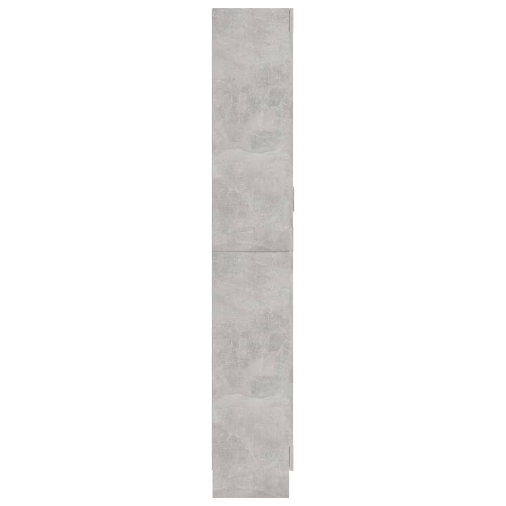 Armoire à vitrine Gris béton 82,5x30,5x185,5 cm Bois ingénierie - XIOS