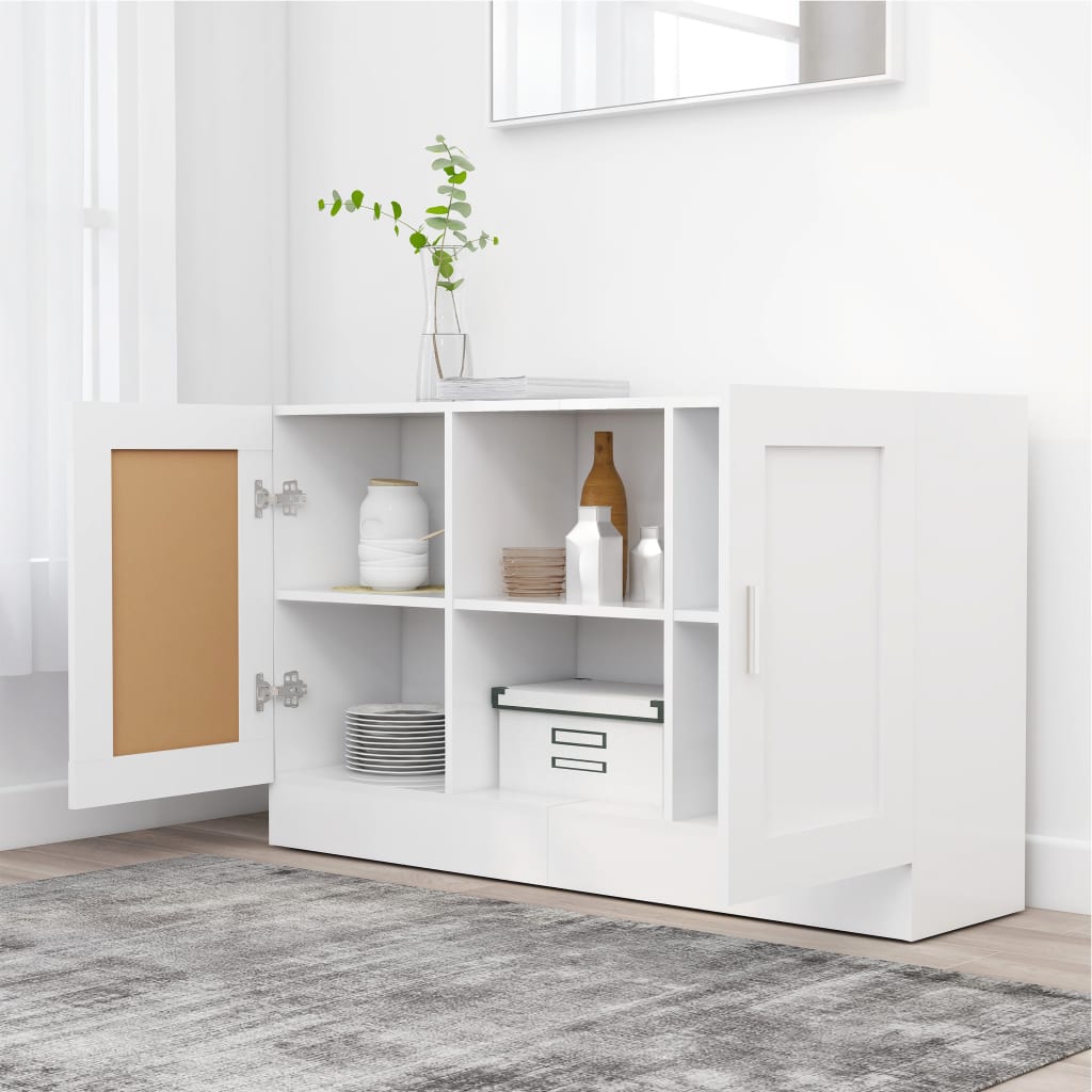 Buffet Blanc 120x30,5x70 cm Bois d'ingénierie - XIOS