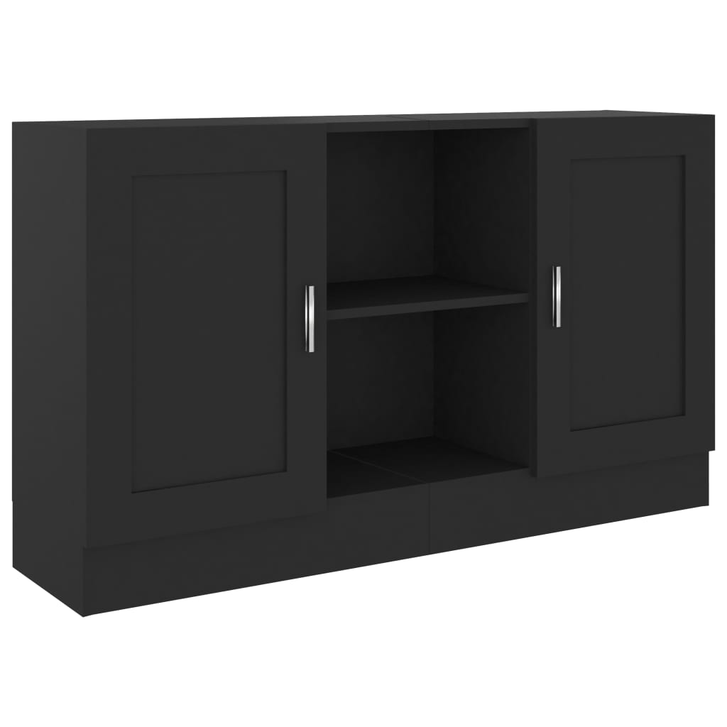 Buffet Noir 120x30,5x70 cm Bois d'ingénierie - XIOS