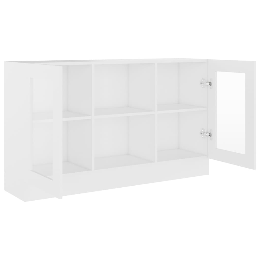 Armoire à vitrine Blanc 120x30,5x70 cm Bois d'ingénierie - XIOS