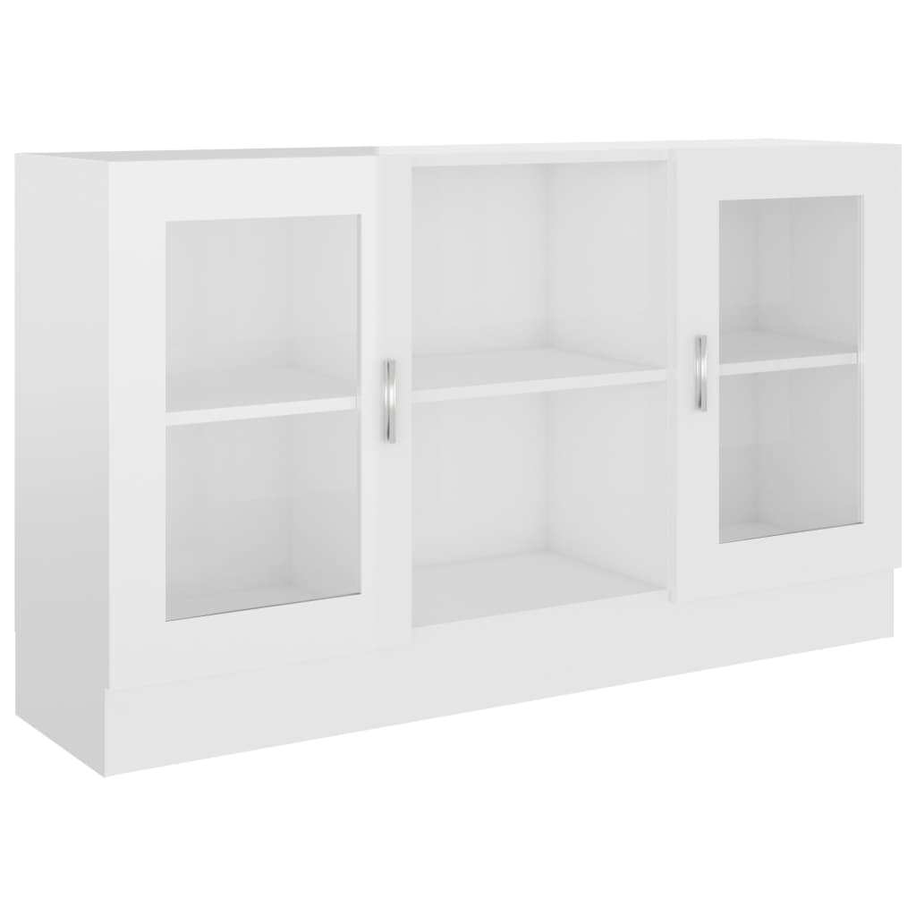 Armoire à vitrine Blanc brillant 120x30,5x70 cm Bois ingénierie - XIOS