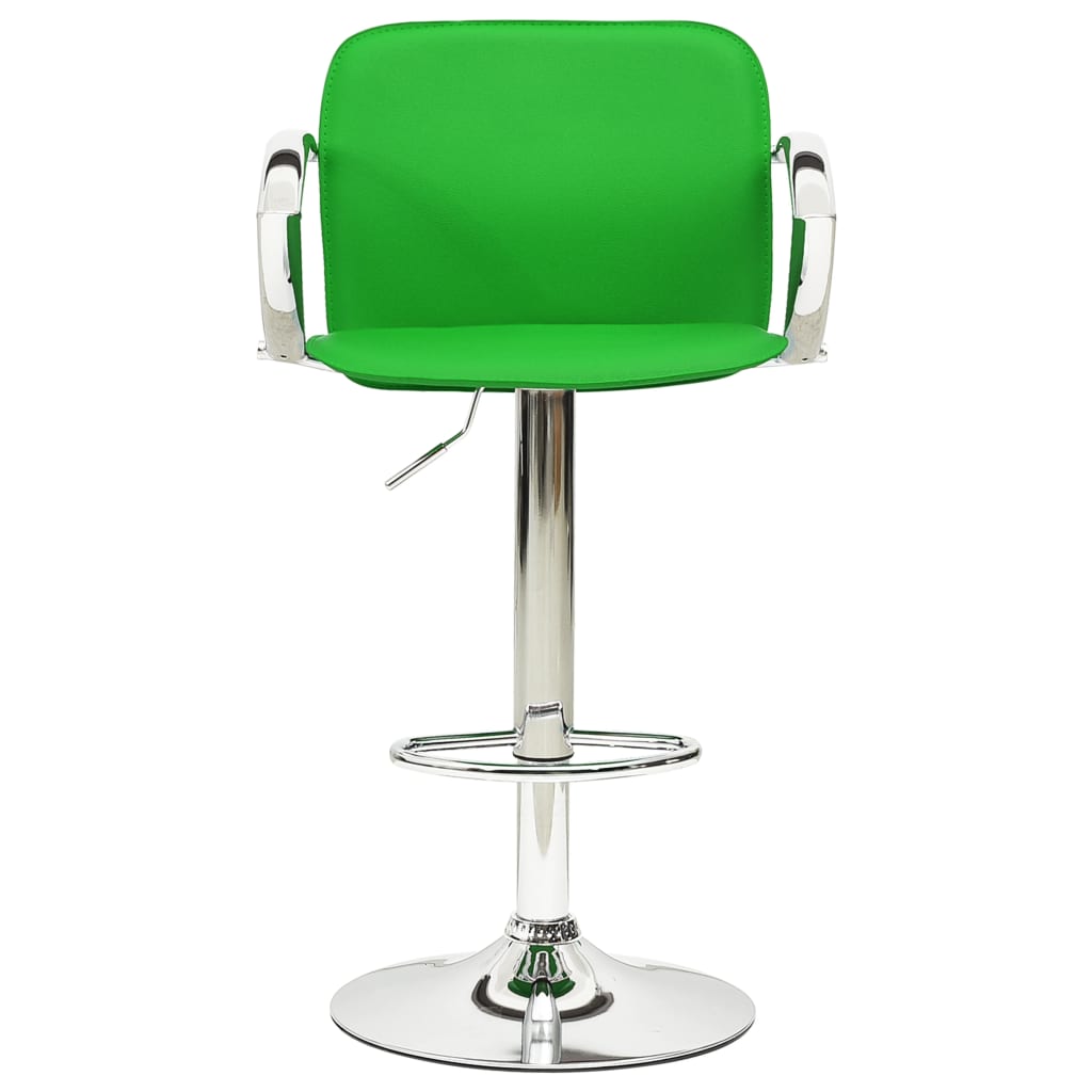 Tabourets de bar lot de 2 vert cuir artificiel - XIOS