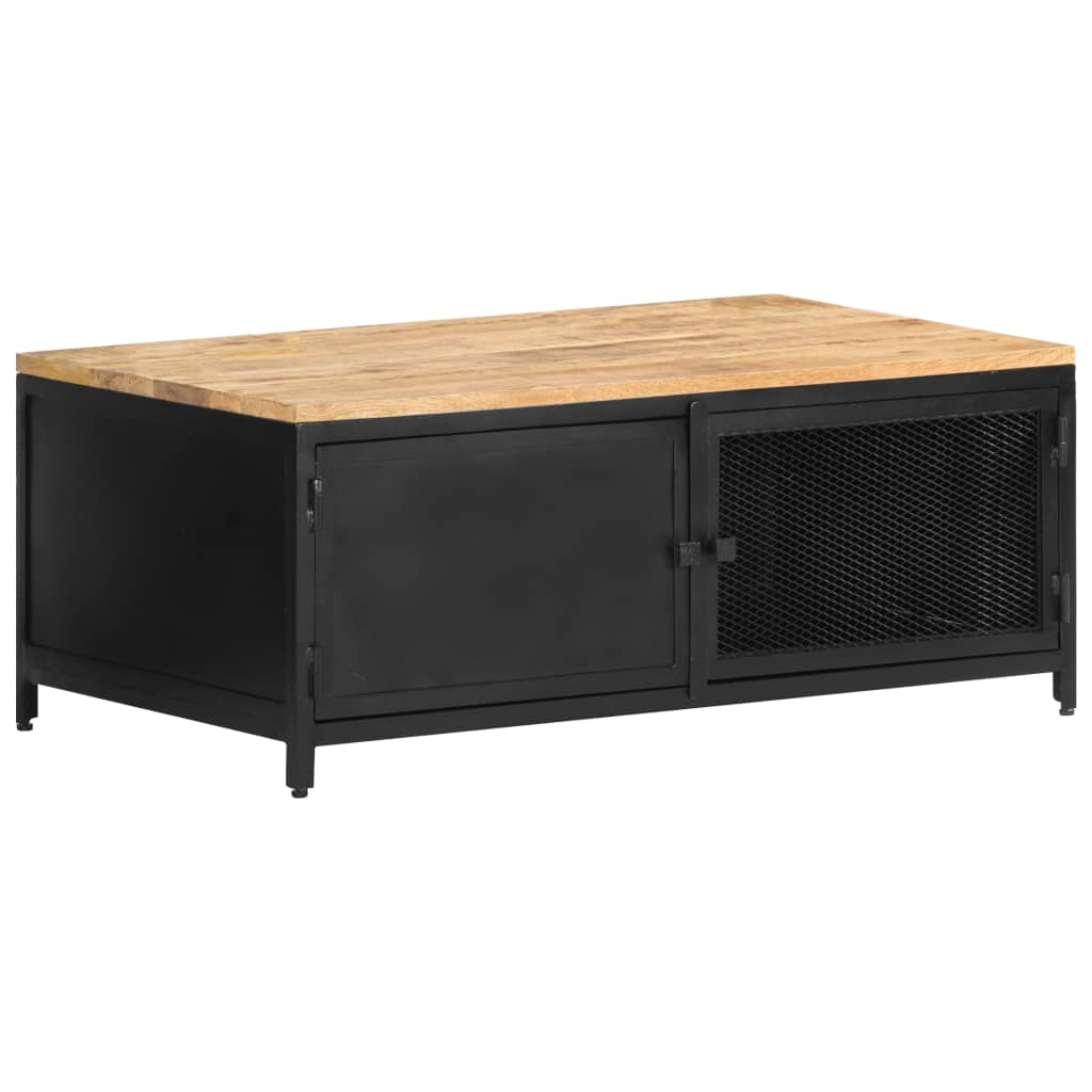 Table basse 90x50x37 cm Bois massif de manguier brut - XIOS