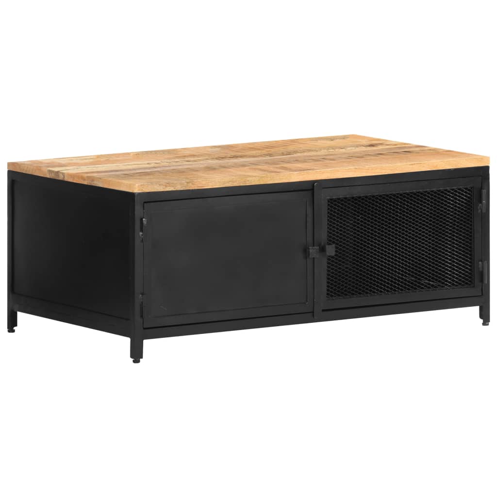Table basse 90x50x37 cm Bois massif de manguier brut - XIOS