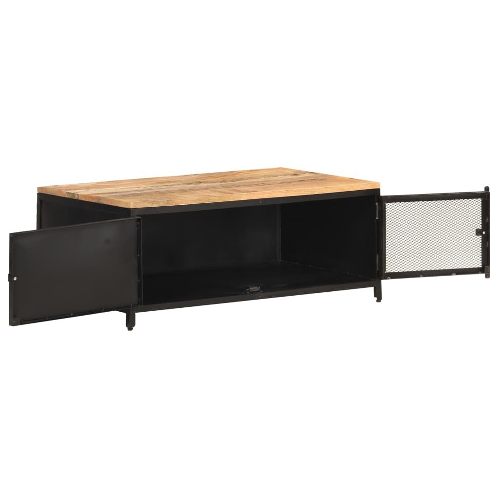 Table basse 90x50x37 cm Bois massif de manguier brut - XIOS
