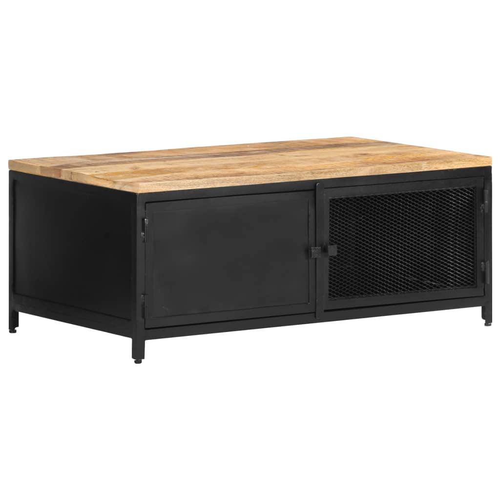 Table basse 90x50x37 cm Bois massif de manguier brut - XIOS