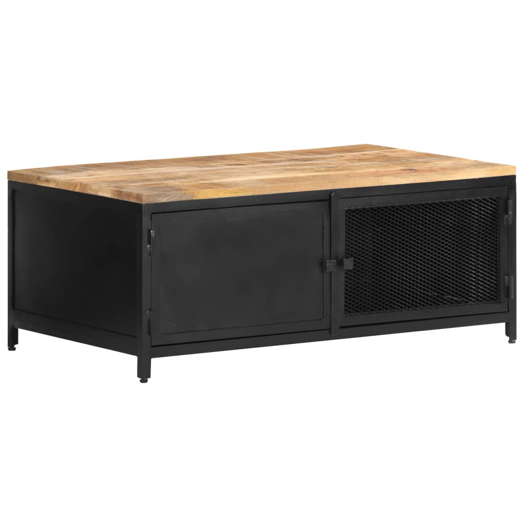 Table basse 90x50x37 cm Bois massif de manguier brut - XIOS