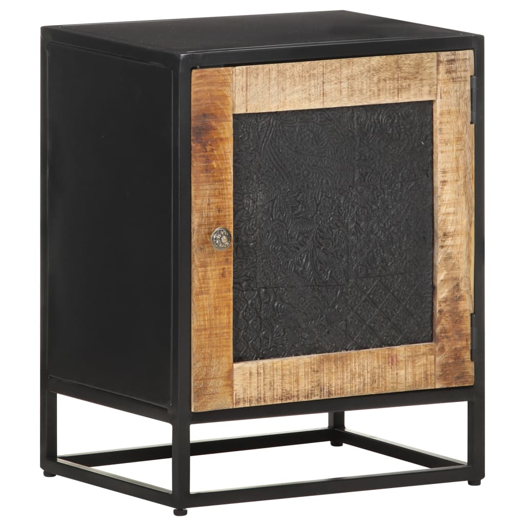 Table de chevet 40x30x50 cm Bois de manguier brut - XIOS