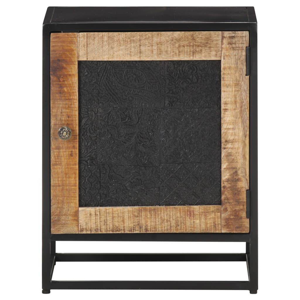 Table de chevet 40x30x50 cm Bois de manguier brut - XIOS