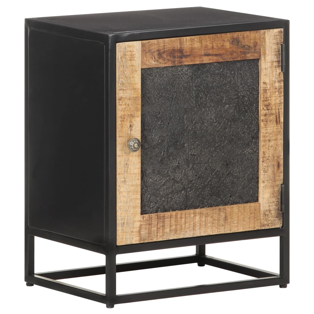 Table de chevet 40x30x50 cm Bois de manguier brut - XIOS