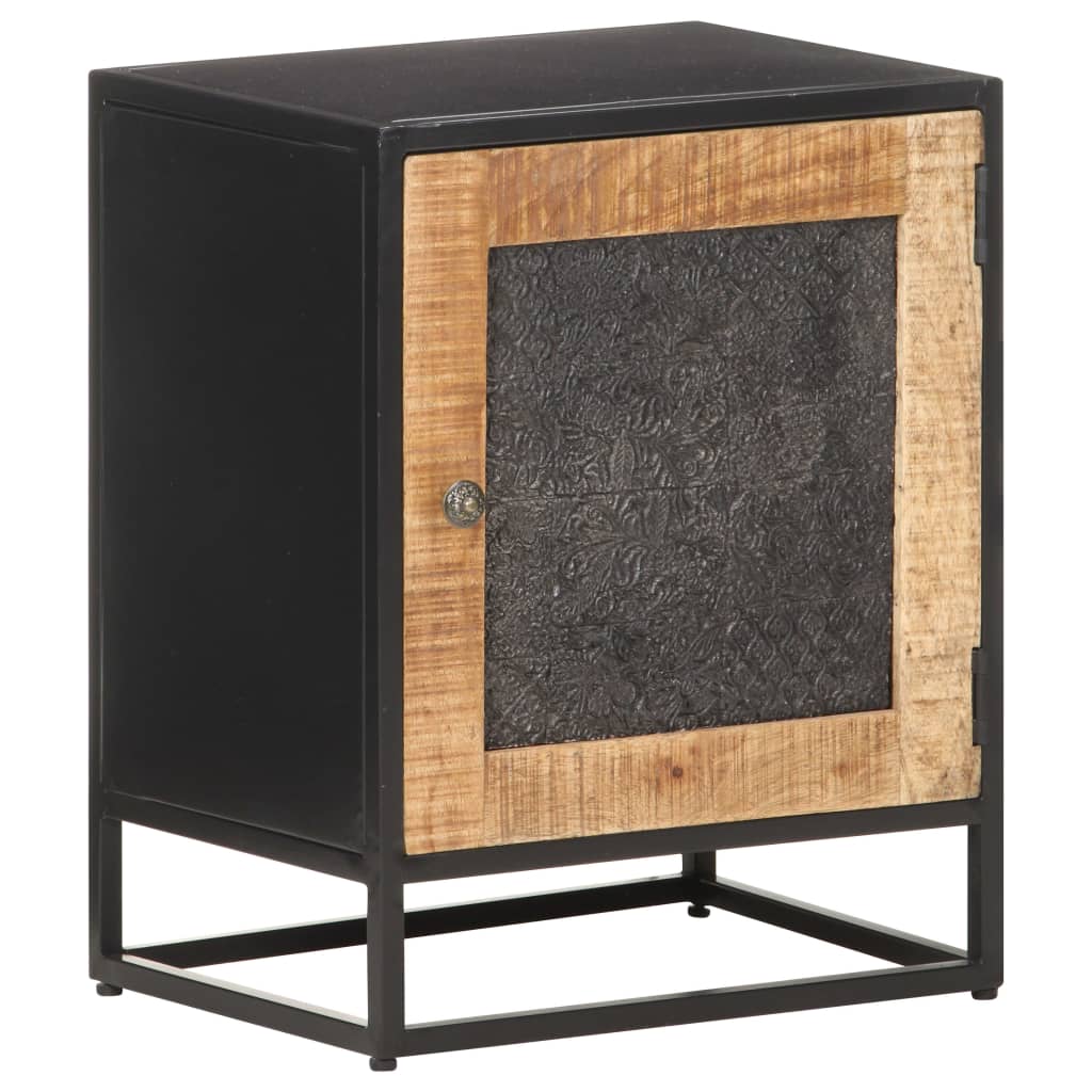 Table de chevet 40x30x50 cm Bois de manguier brut - XIOS