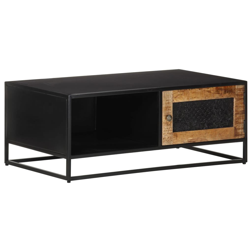 Table basse 90x50x35 cm Bois de manguier brut - XIOS