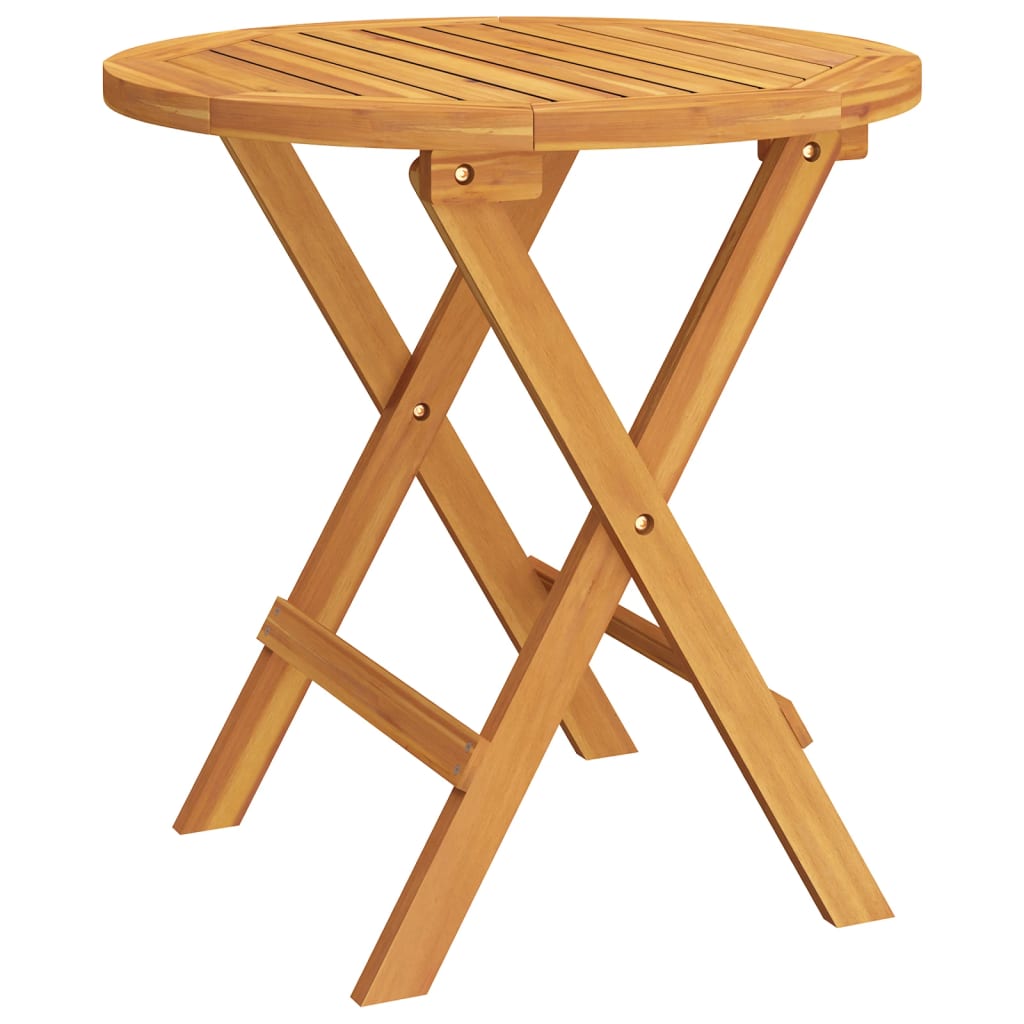 Table de bistro Ø46x47 cm Bois d'acacia massif Tables de jardin vidaXL