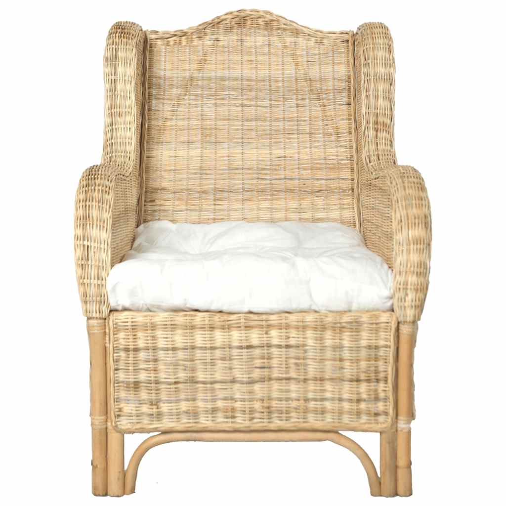 Canapé avec coussin Rotin naturel et lin - XIOS