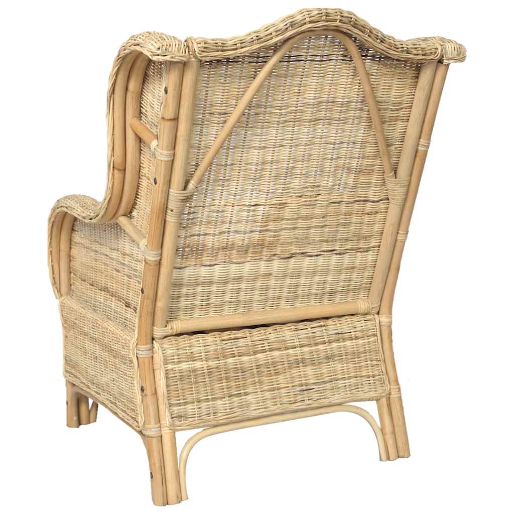 Canapé avec coussin Rotin naturel et lin - XIOS