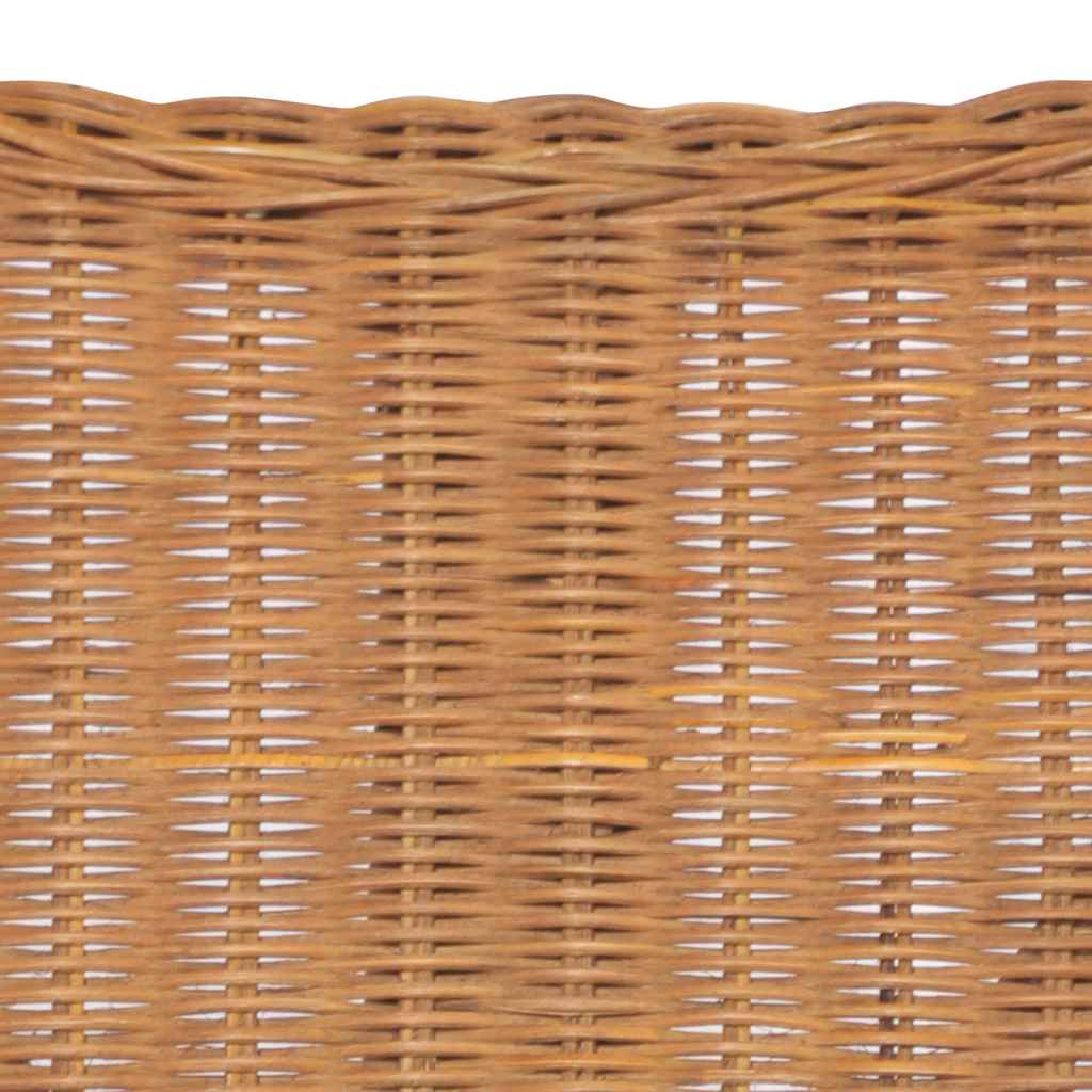 Canapé 2 places Marron clair Rotin naturel et lin - XIOS