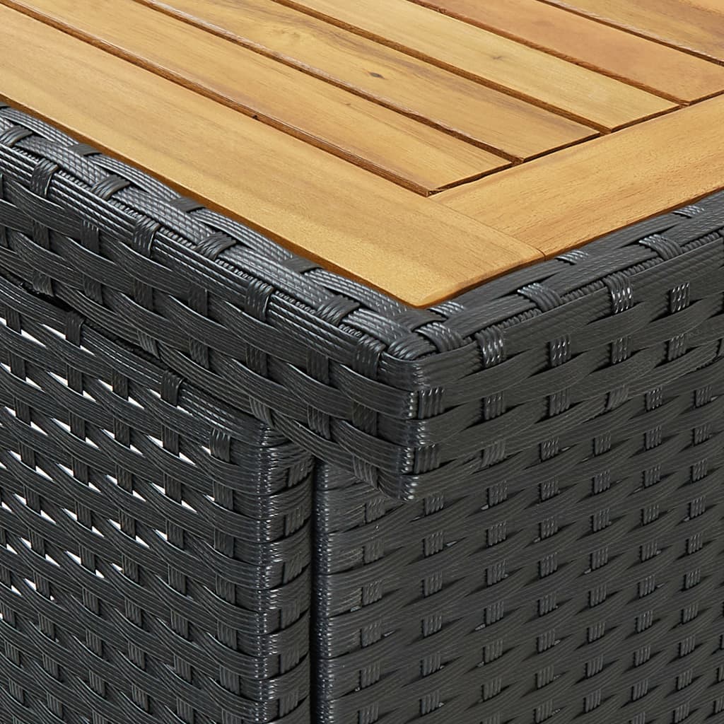 Ensemble de bar 3 pcs Résine tressée Noir - XIOS