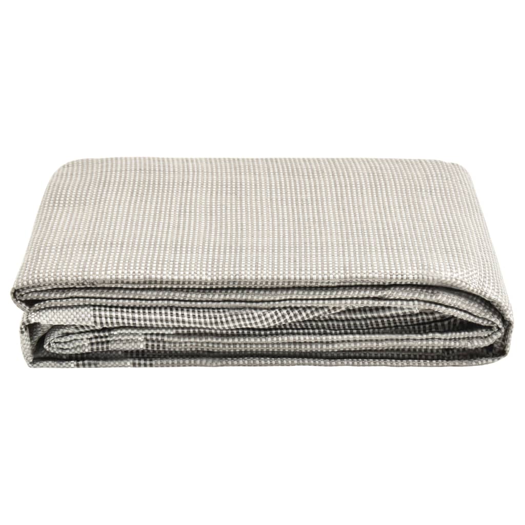 Tapis de tente 650x250 cm Gris foncé Accessoires de tente vidaXL