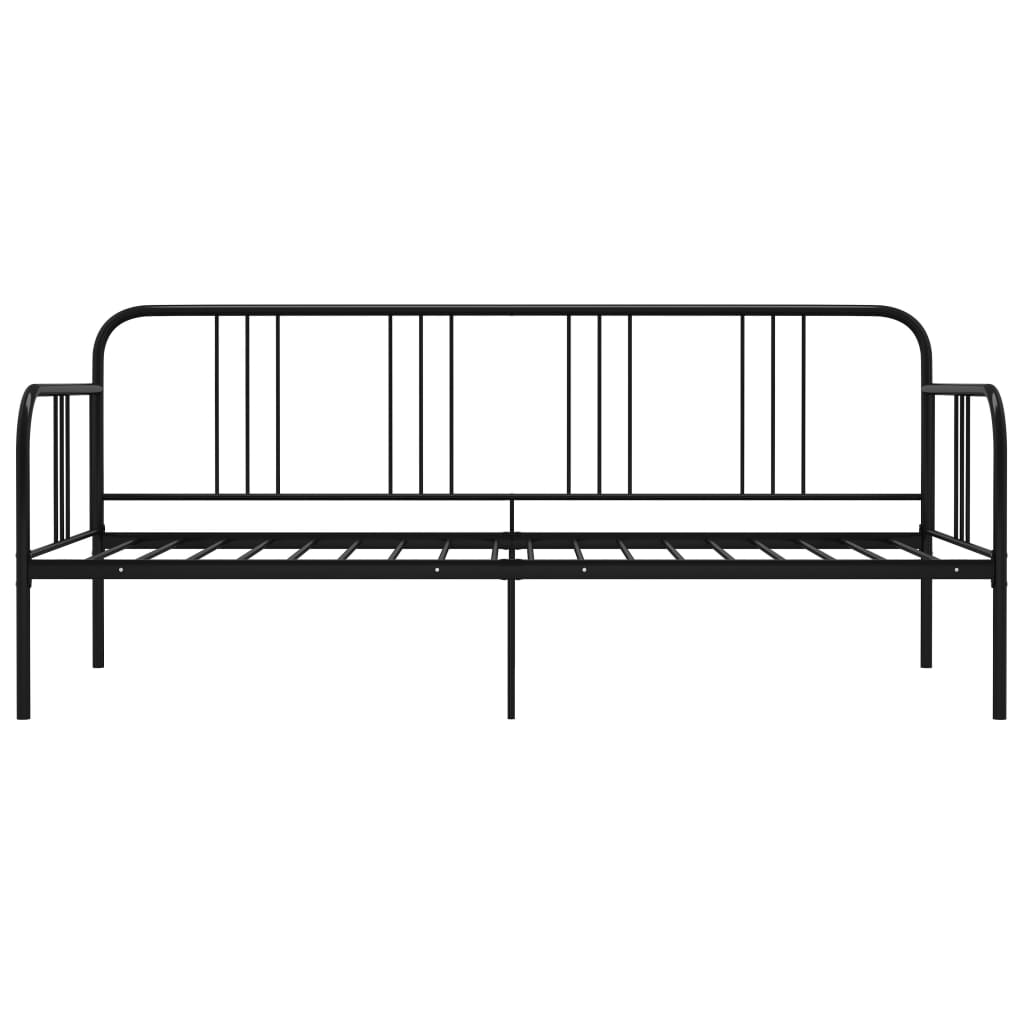 Cadre de canapé-lit sans matelas noir métal 90x200 cm - XIOS
