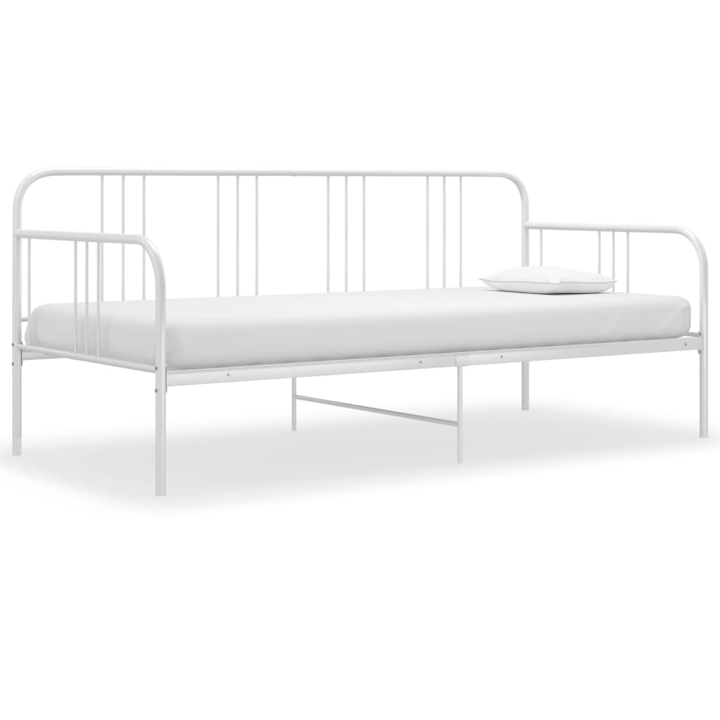 Cadre de canapé-lit sans matelas blanc métal 90x200 cm - XIOS