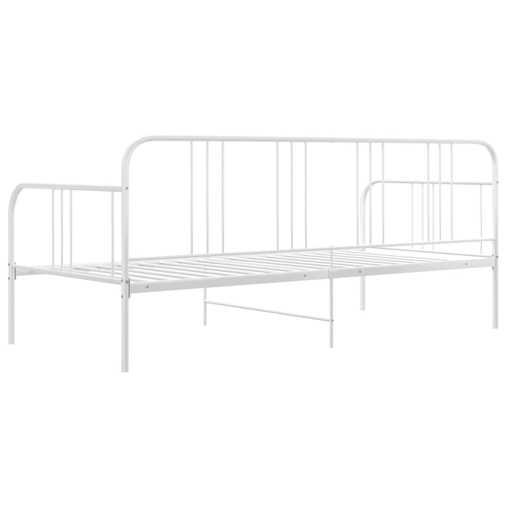 Cadre de canapé-lit sans matelas blanc métal 90x200 cm - XIOS