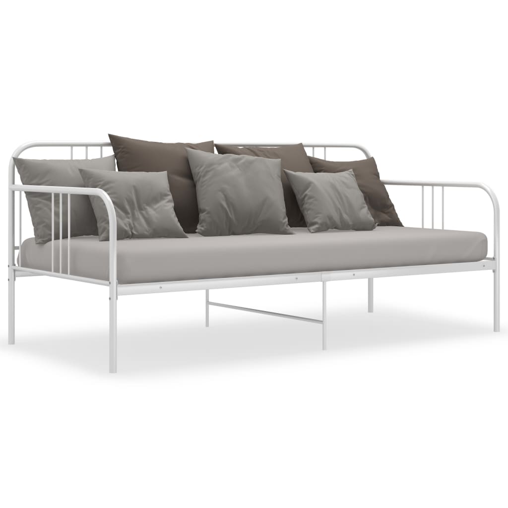 Cadre de canapé-lit sans matelas blanc métal 90x200 cm - XIOS