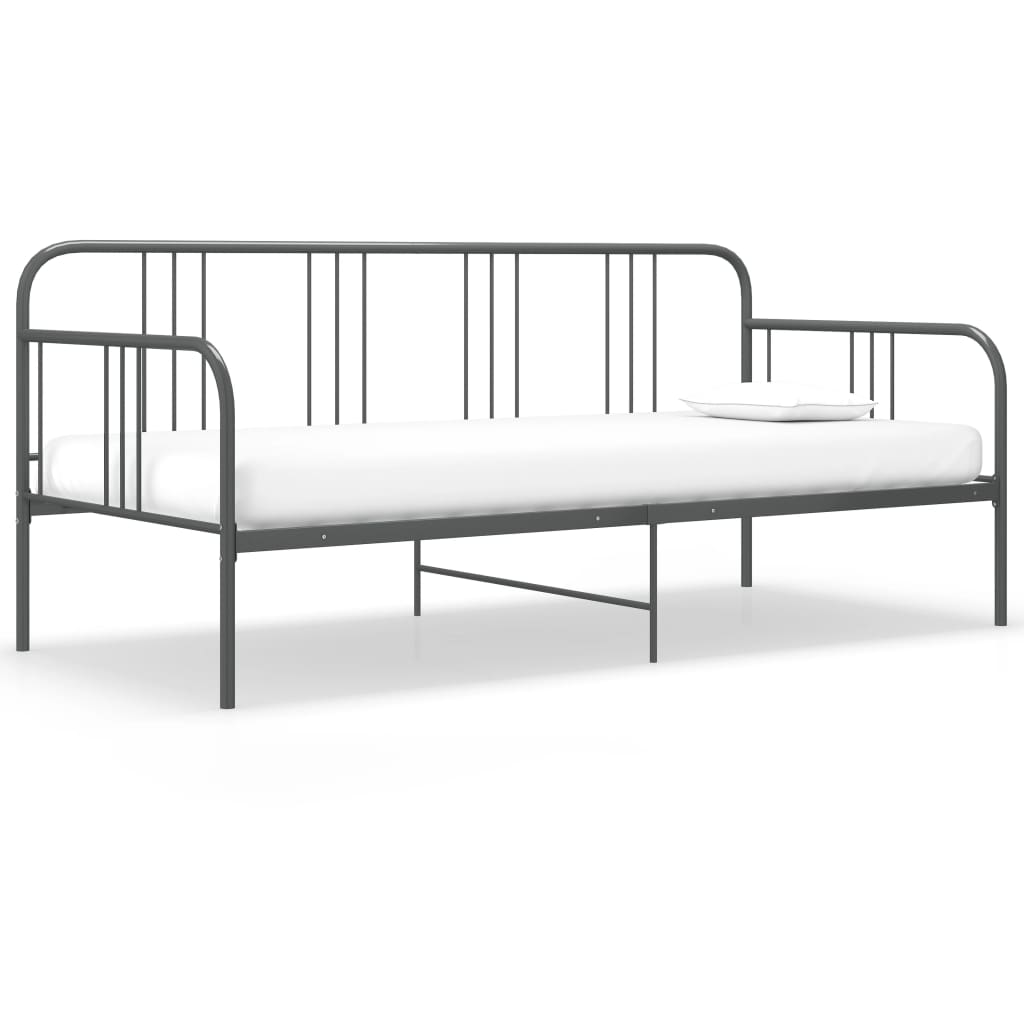 Cadre de canapé-lit sans matelas gris métal 90x200 cm - XIOS