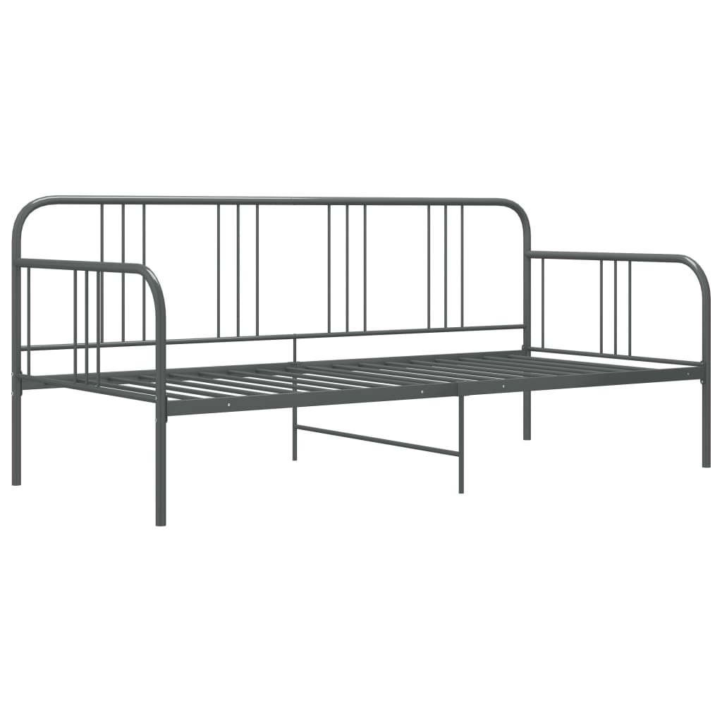 Cadre de canapé-lit sans matelas gris métal 90x200 cm - XIOS