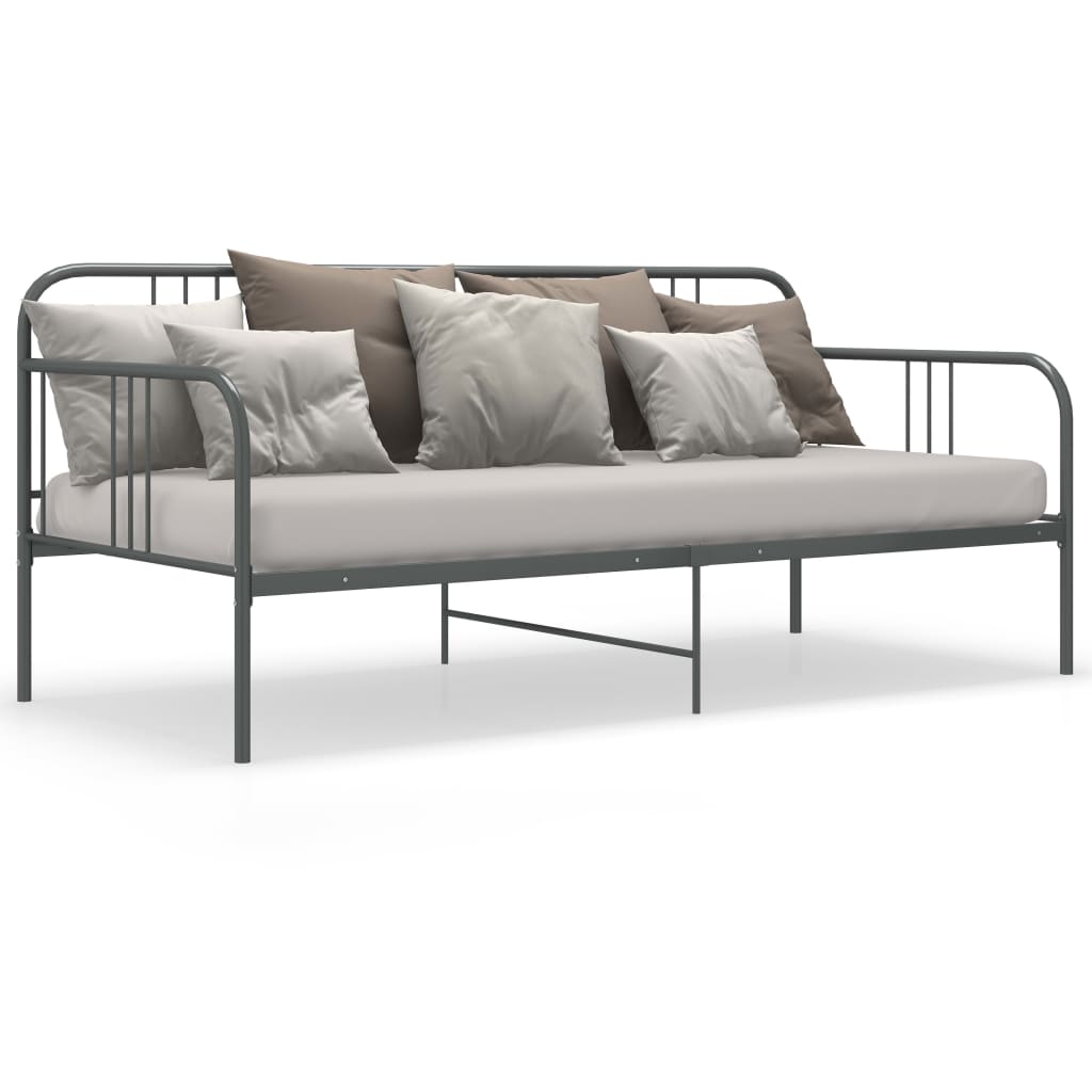 Cadre de canapé-lit sans matelas gris métal 90x200 cm - XIOS