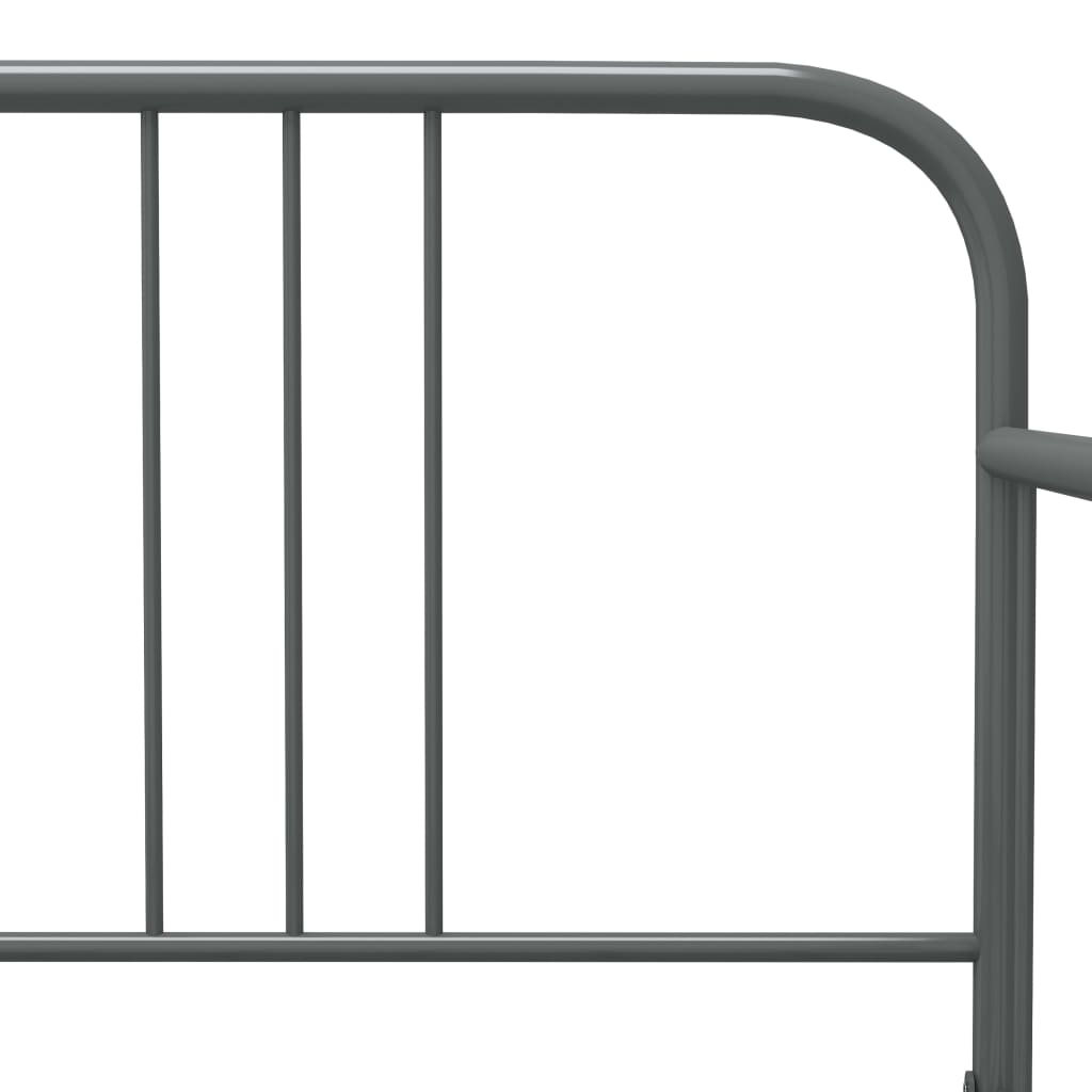 Cadre de canapé-lit sans matelas gris métal 90x200 cm - XIOS