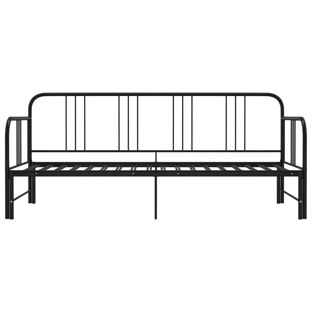 Cadre de canapé-lit extensible sans matelas Noir Métal 90x200cm - XIOS