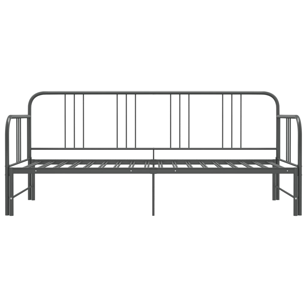 Cadre de canapé-lit extensible sans matelas gris métal 90x200cm - XIOS