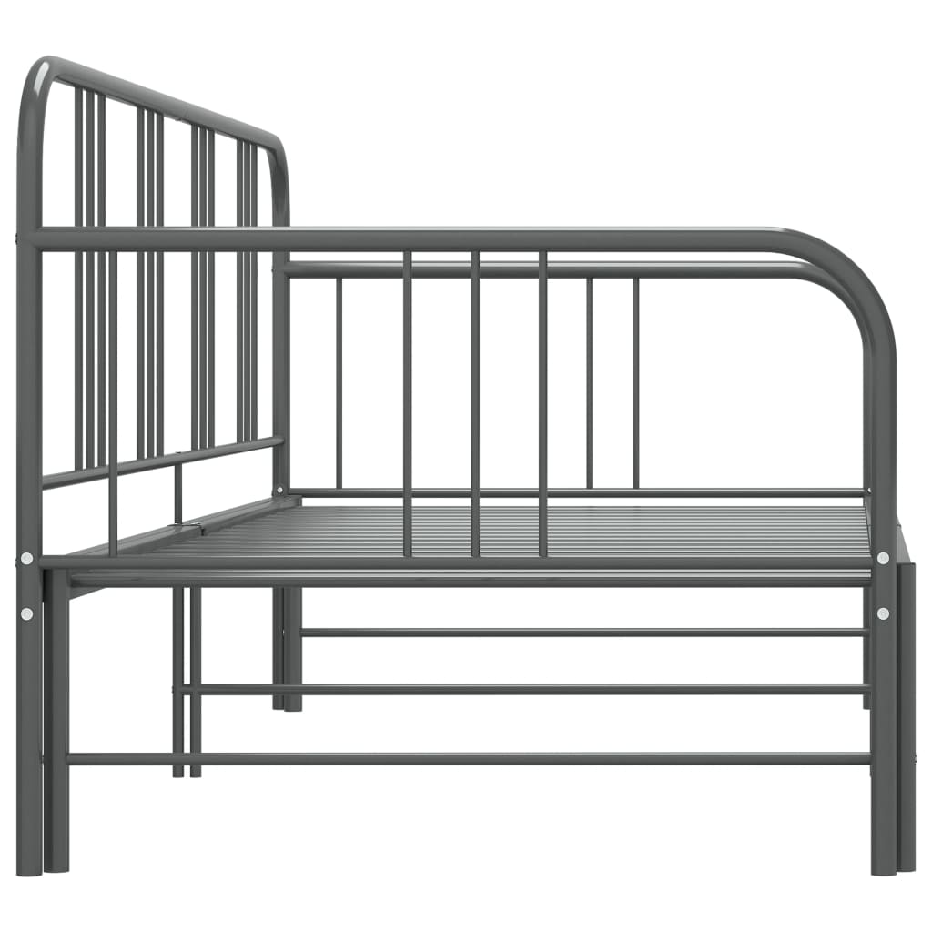 Cadre de canapé-lit extensible sans matelas gris métal 90x200cm - XIOS
