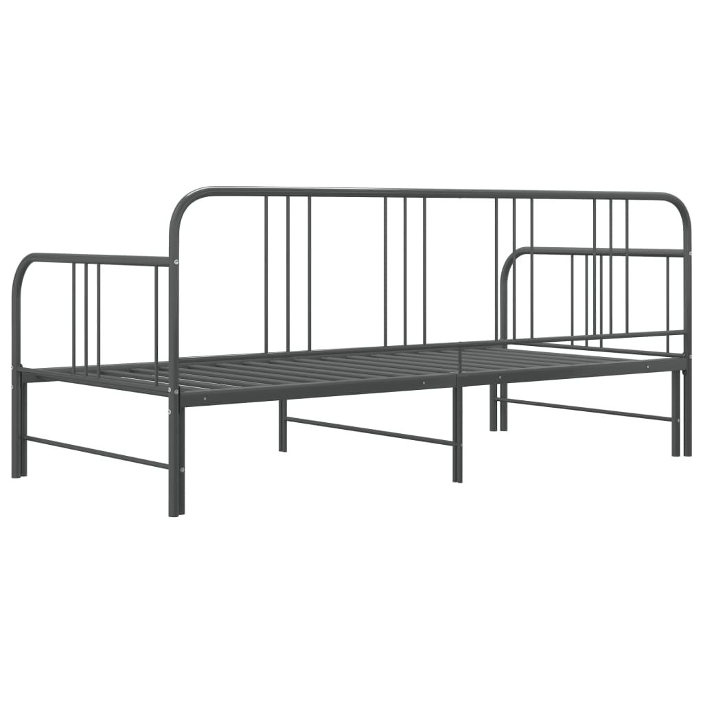 Cadre de canapé-lit extensible sans matelas gris métal 90x200cm - XIOS
