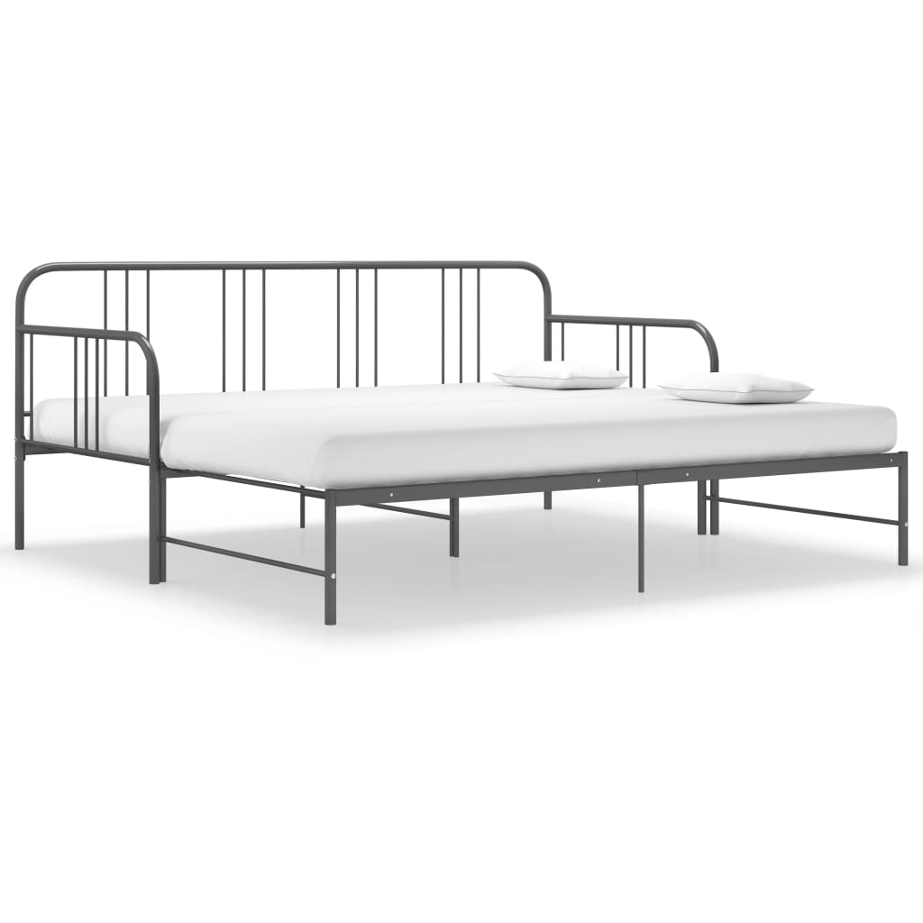 Cadre de canapé-lit extensible sans matelas gris métal 90x200cm - XIOS