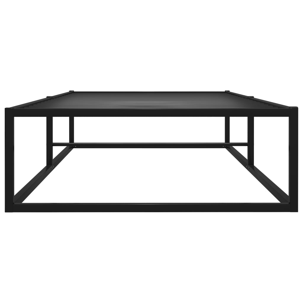 Cadre de lit sans matelas noir métal 90x200 cm - XIOS