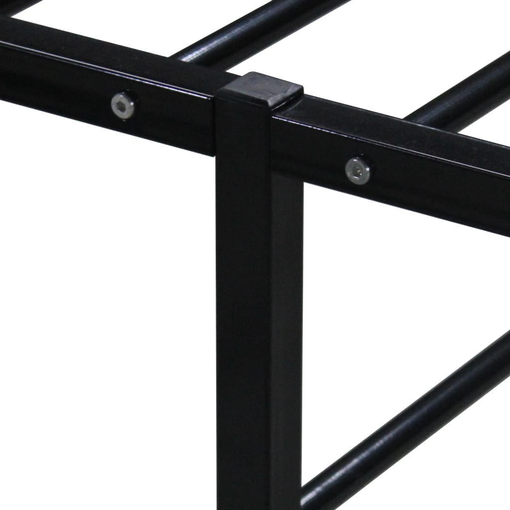 Cadre de lit sans matelas noir métal 90x200 cm - XIOS