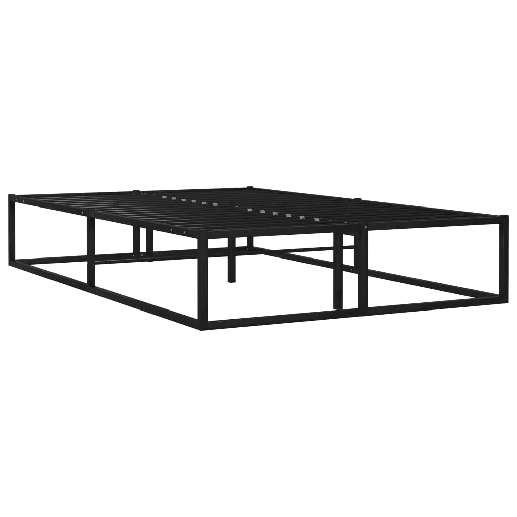 Cadre de lit sans matelas noir métal 120x200 cm - XIOS