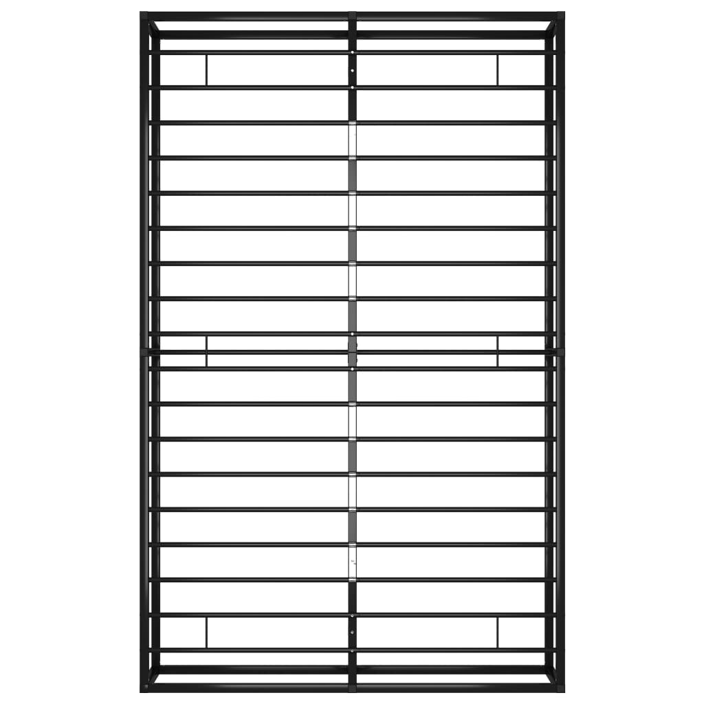 Cadre de lit sans matelas noir métal 120x200 cm - XIOS