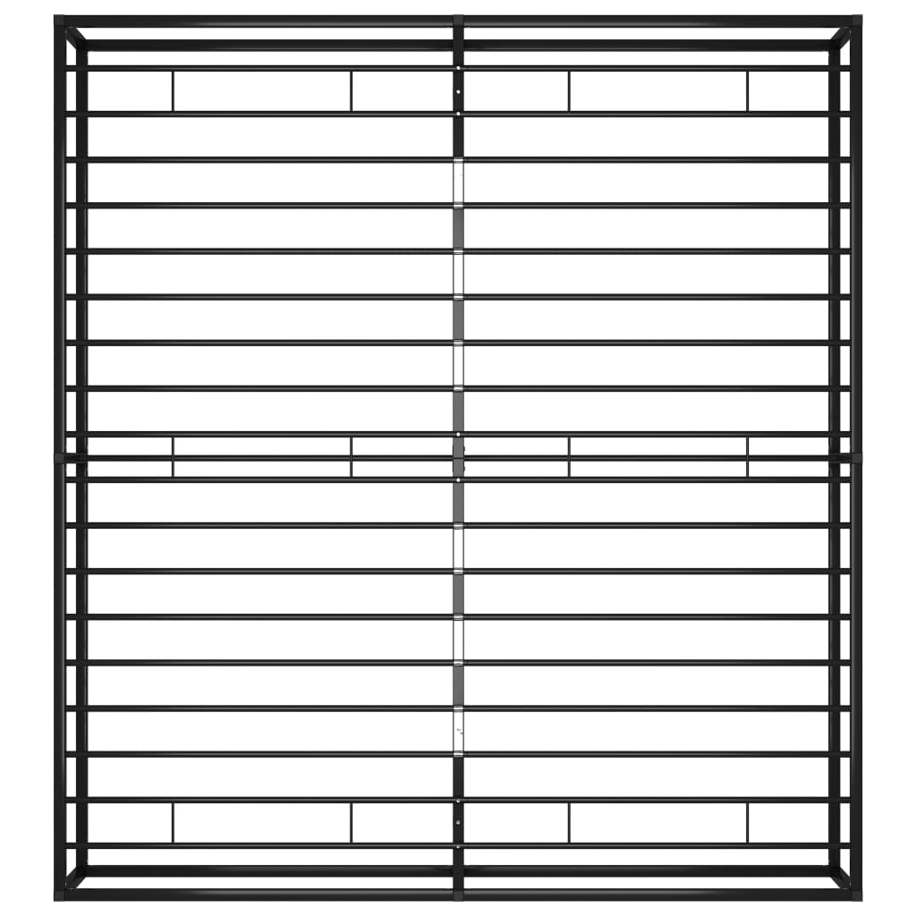Cadre de lit sans matelas noir métal 140x200 cm - XIOS