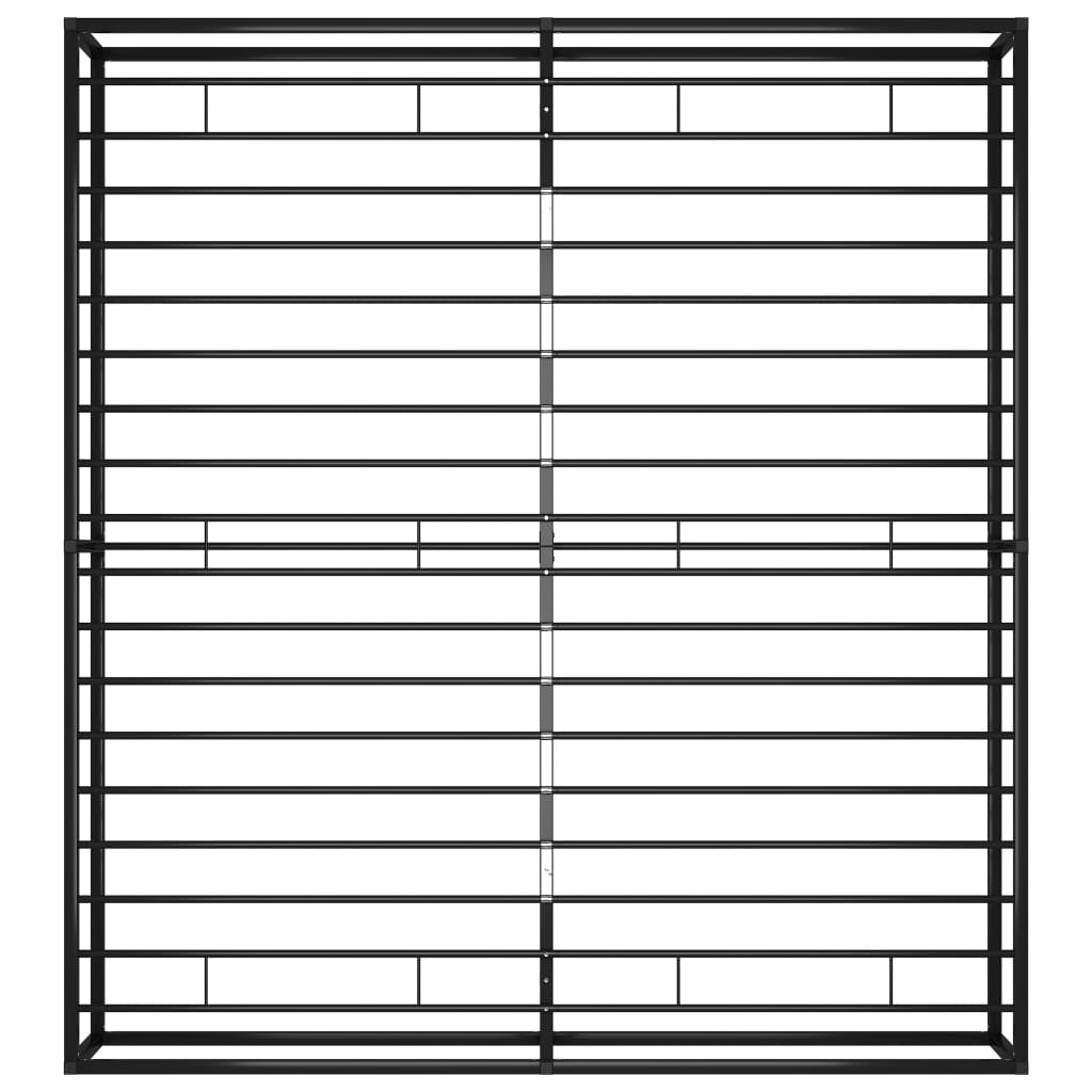 Cadre de lit sans matelas noir métal 200x200 cm - XIOS