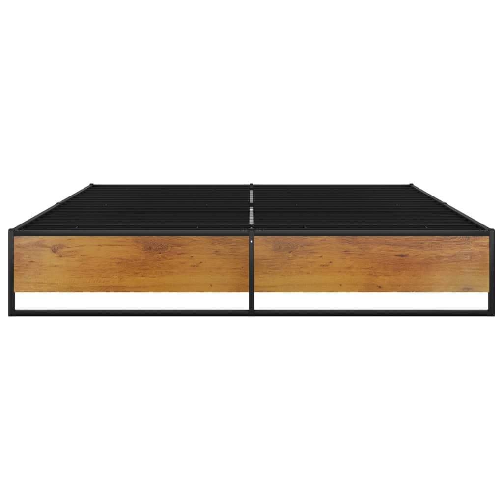 Cadre de lit sans matelas noir métal 160x200 cm - XIOS