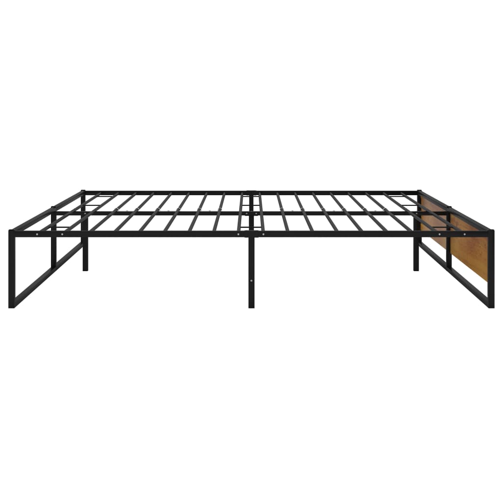 Cadre de lit sans matelas noir métal 160x200 cm - XIOS