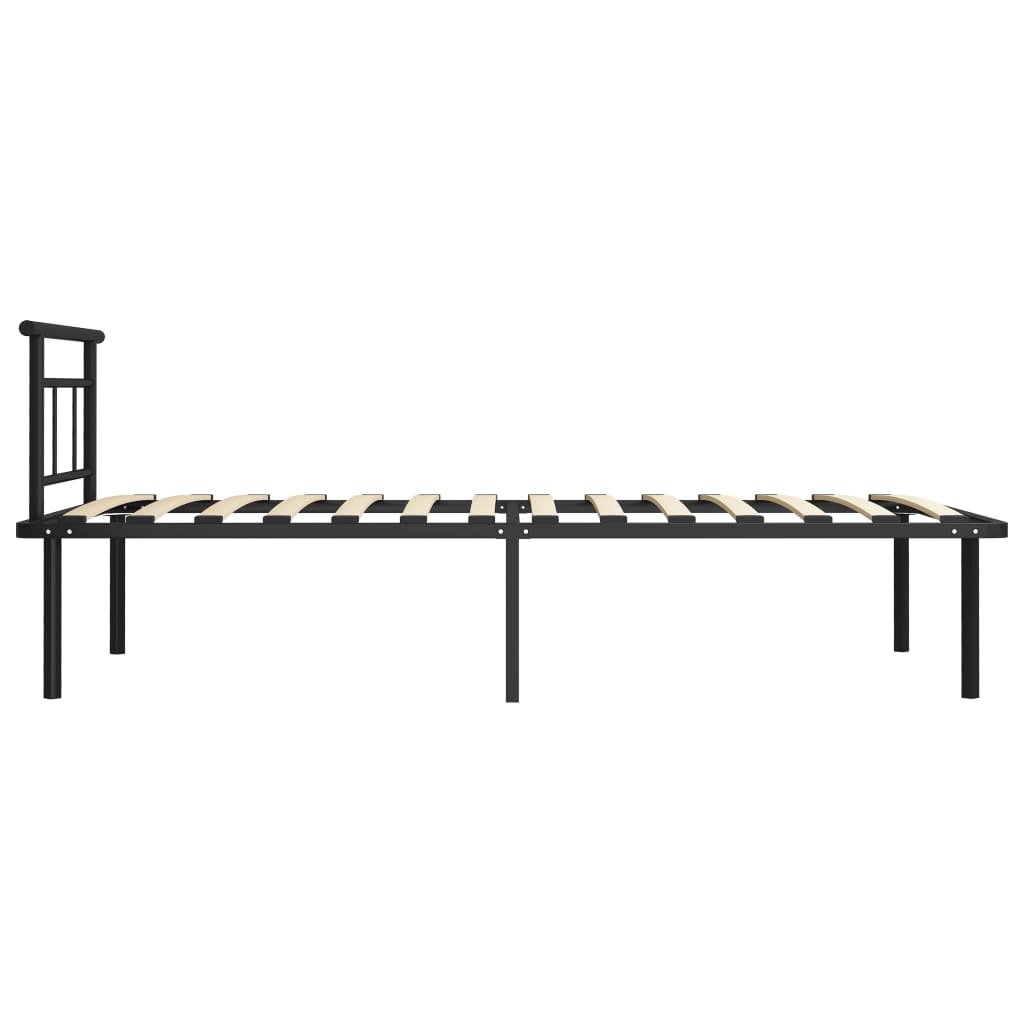Cadre de lit sans matelas noir métal 100x200 cm - XIOS