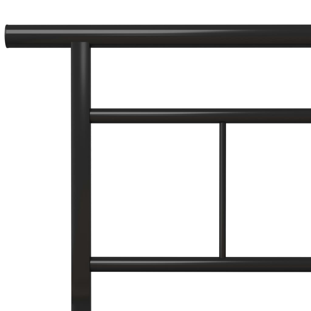 Cadre de lit sans matelas noir métal 100x200 cm - XIOS
