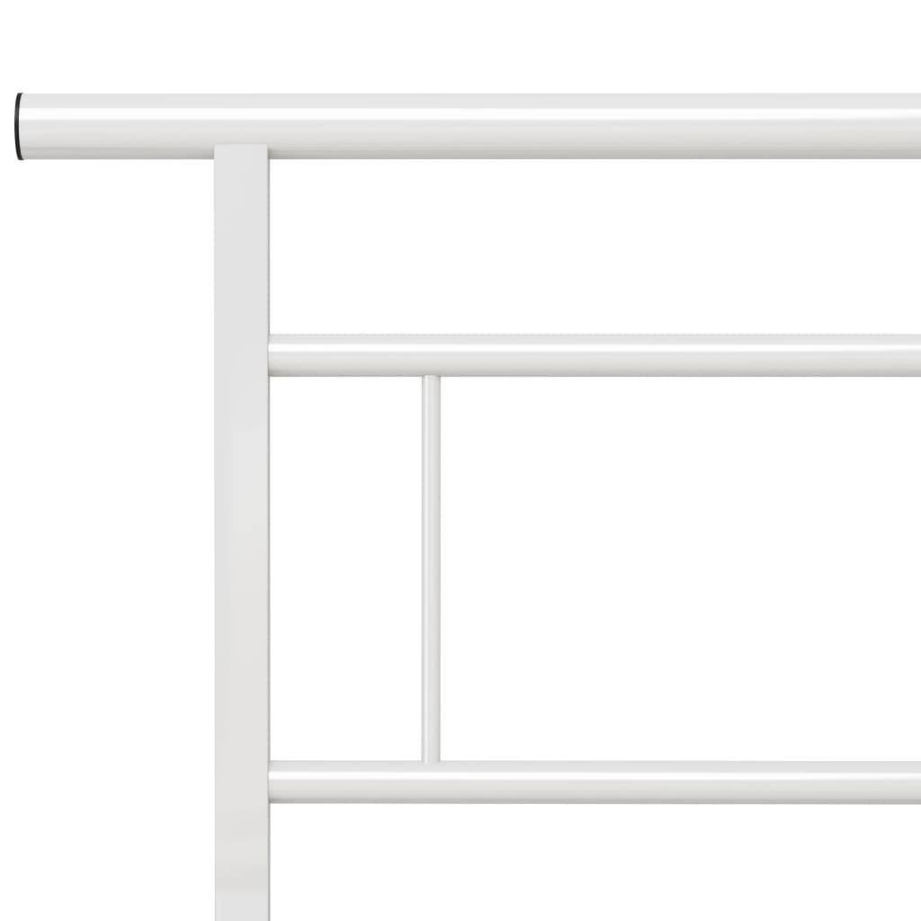 Cadre de lit sans matelas blanc métal 140x200 cm - XIOS