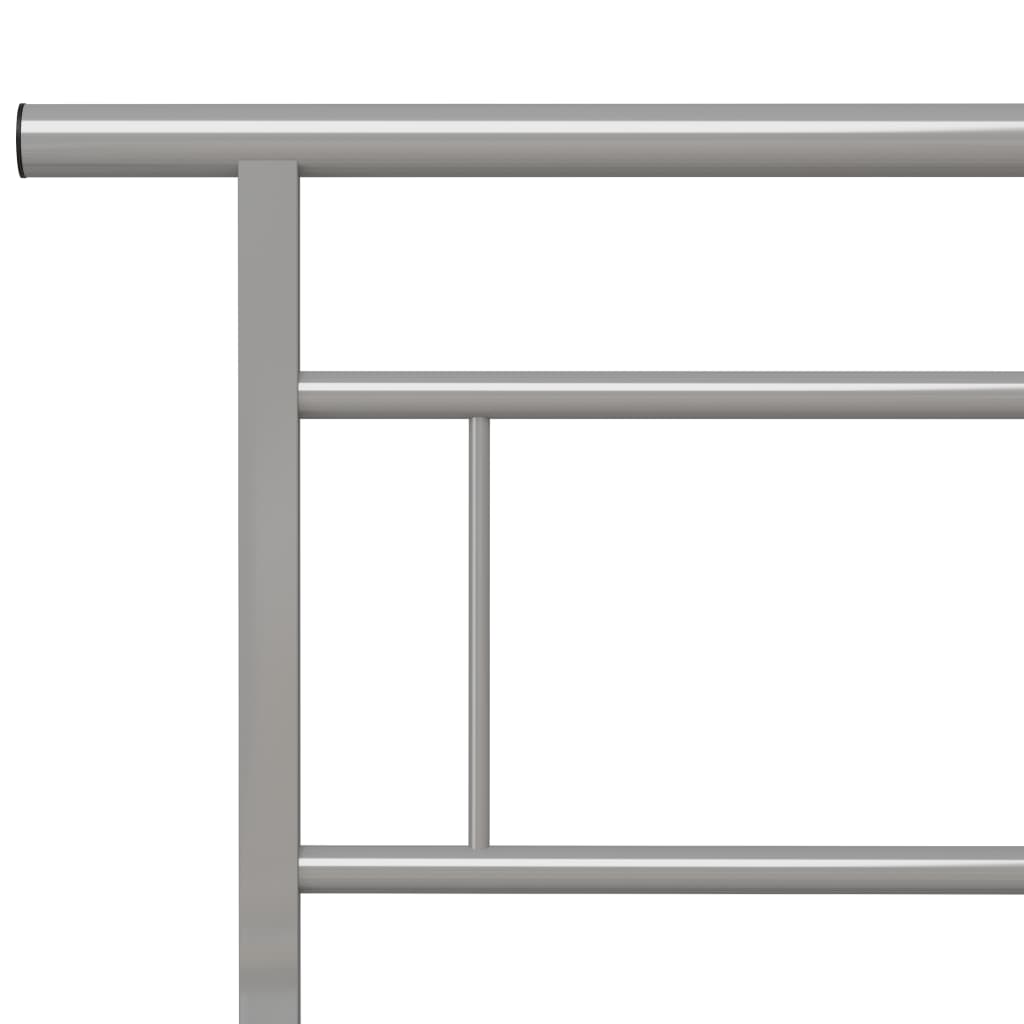 Cadre de lit sans matelas gris métal 140x200 cm - XIOS