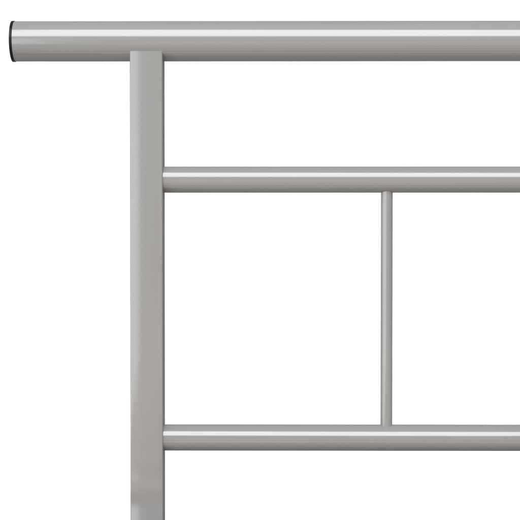 Cadre de lit sans matelas gris métal 200x200 cm - XIOS